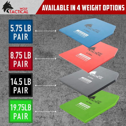 Weight Vest Plates - 5.75/8.75/14.5/19.75LB Pairs - Wods, Strength Training, Running, Heavy Workouts